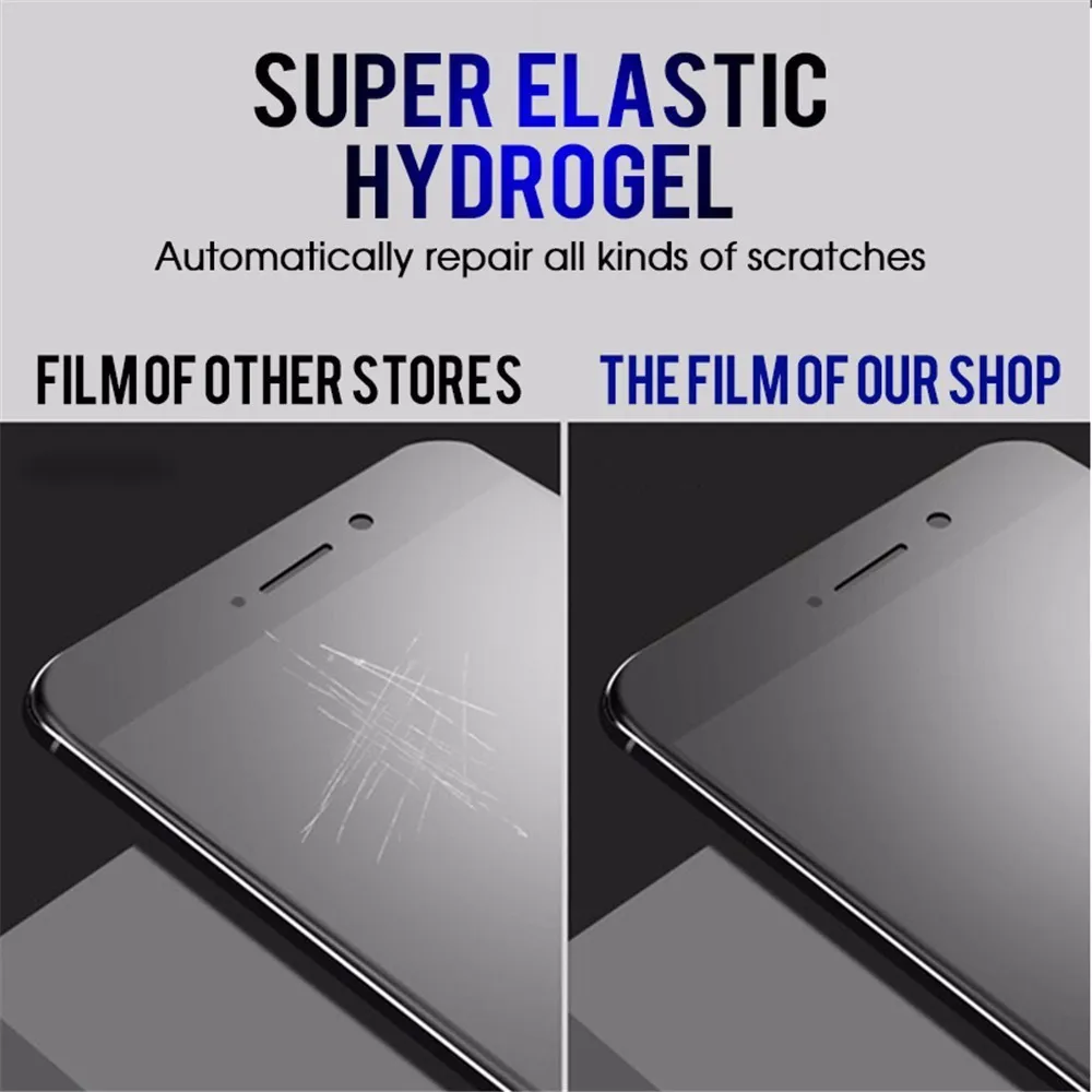 Гидрогелевая пленка 6D с полным покрытием для iphone 6 6S 7 8 Plus X 11 12 Pro мягкая защитная