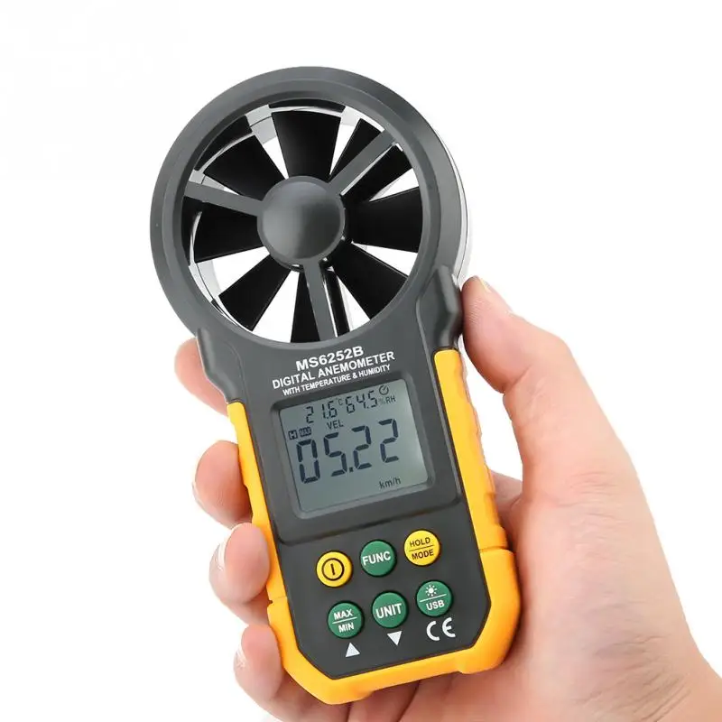PEAKMETER измеритель скорости ветра PM6252B Высокая точность ручной цифровой анемометр |
