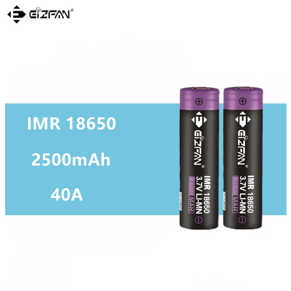 EIZFAN IMR 18650 2500 мАч 40A перезаряжаемая батарея EFAN для Vaporesso Joyetech ESPION Eleaf iStick Pico Ehpro Prime Vape