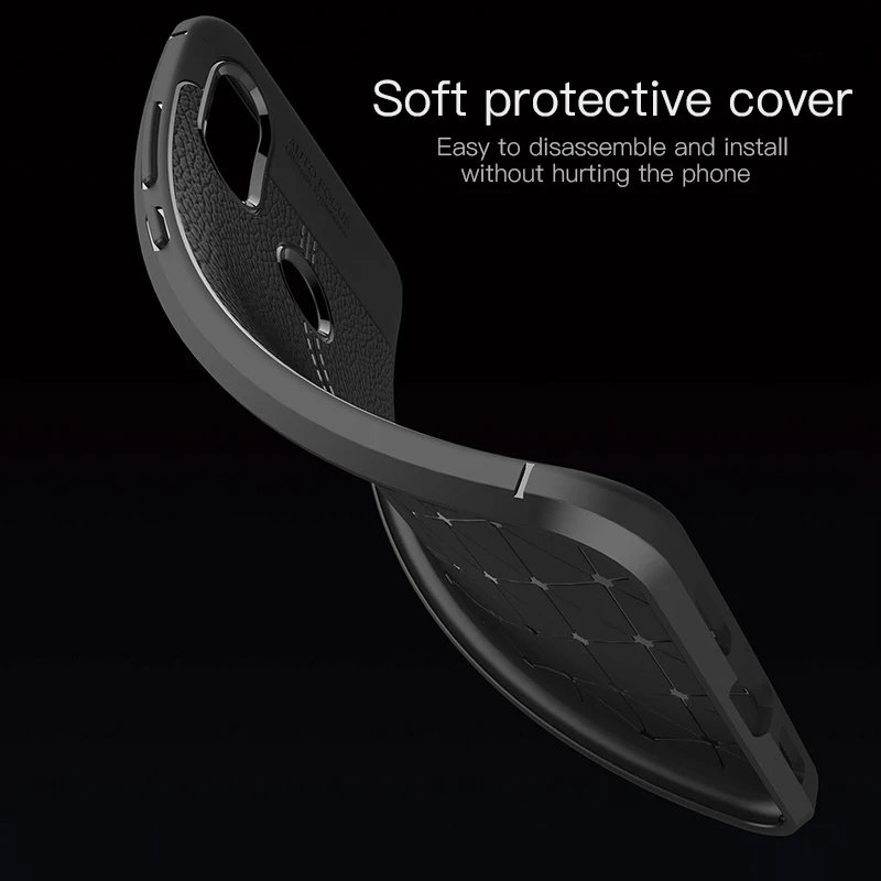 Чехол для Redmi Note 5 Pro чехлы из мягкого ТПУ кожи с текстурой задняя крышка телефона