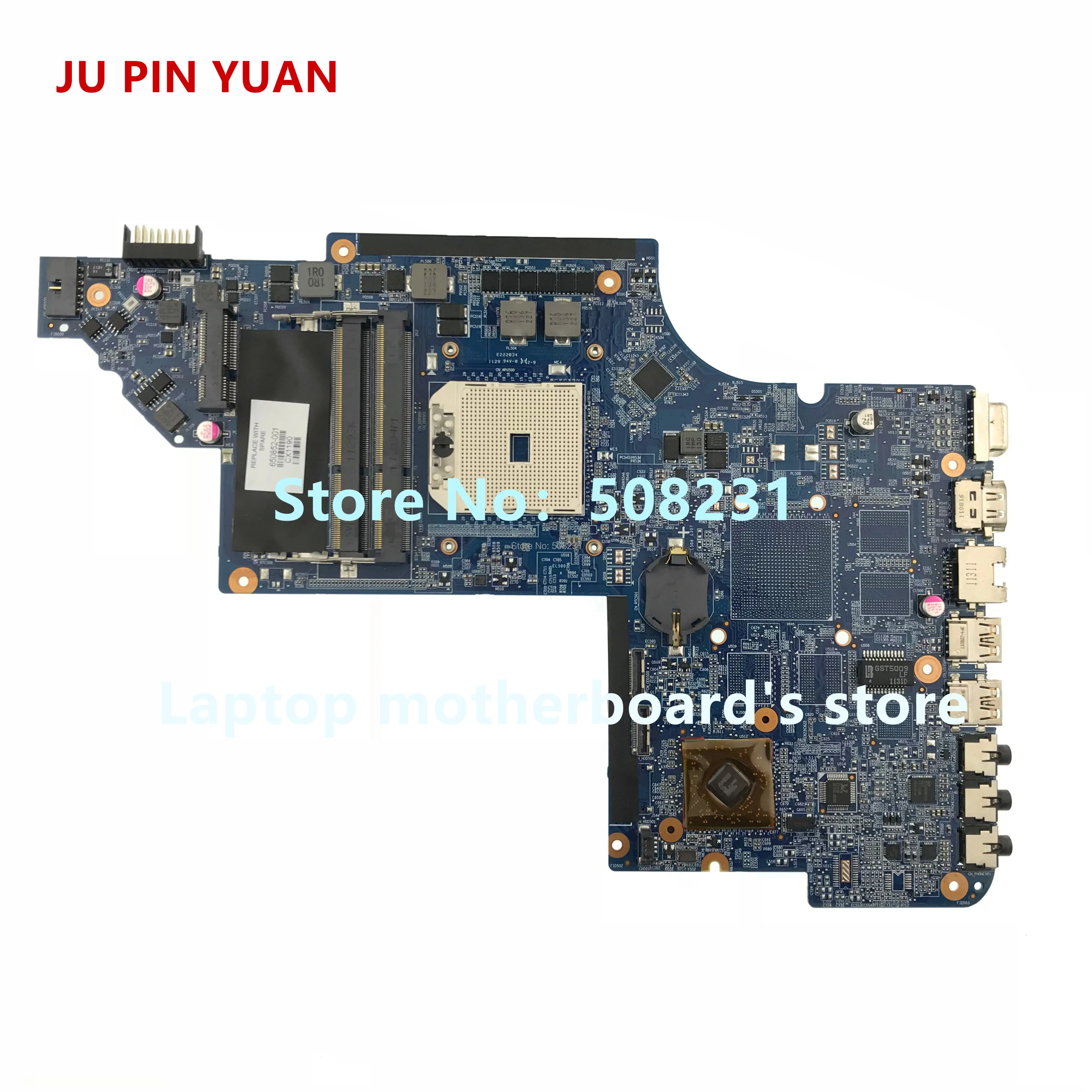 JU PIN YUAN для HP PAVILION DV6 6000 материнская плата ноутбука 650852 001 полностью