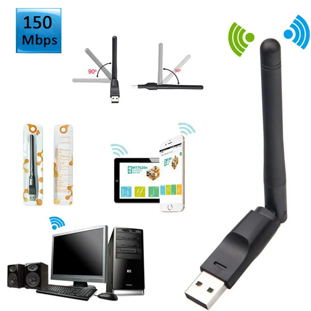150 Мбит/с USB WiFi адаптер 600 мини ключ Внешняя беспроводная LAN сетевая карта 2 4 ГГц