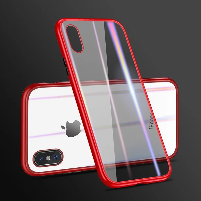 Оптовая продажа магнитного поглощения 360 металлический чехол для телефона IPhone XS