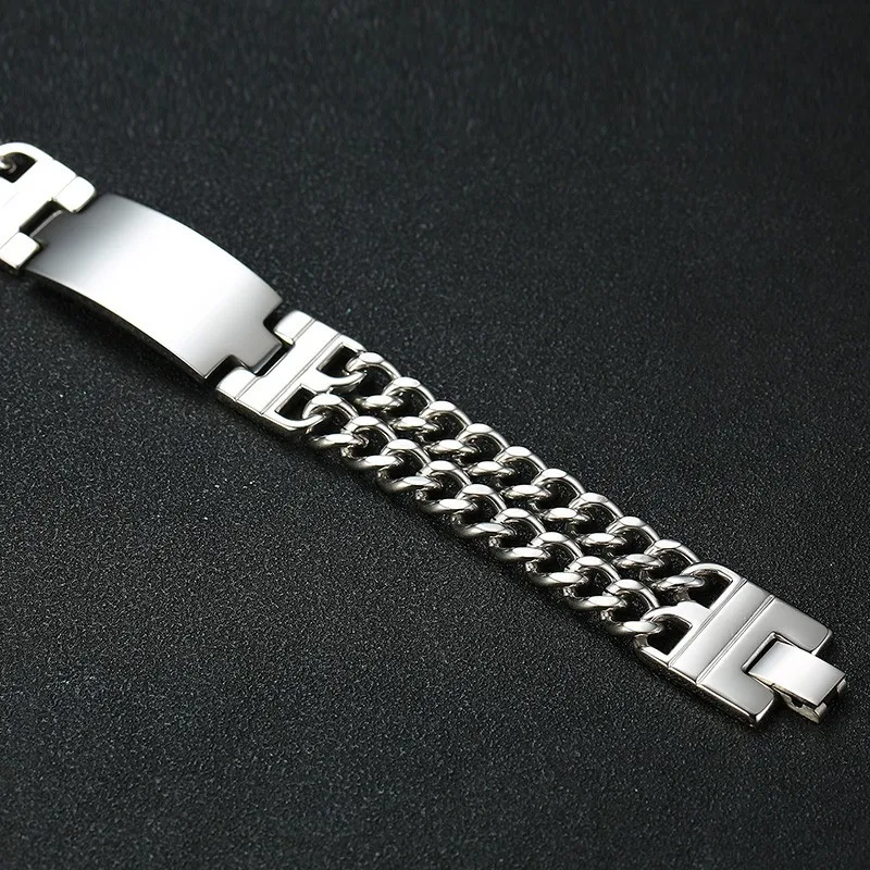 Vnox основные мужские ID цепи браслеты из нержавеющей стали запястье pulsera masculina 8