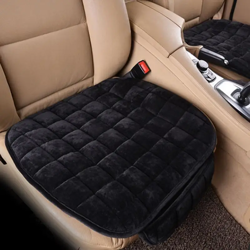 Winter Warm Plush Anti Slip Car Seat Cover Plaid Cushion Protector Supports Cotton Protective Pads | Автомобили и мотоциклы