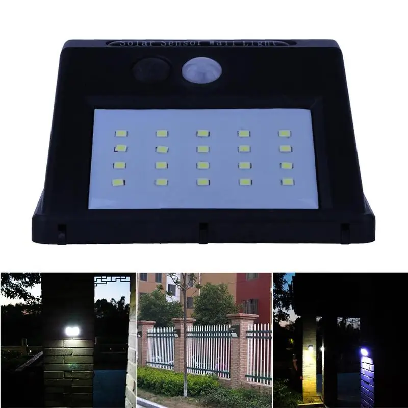 20 LED Наружный свет перезарядка датчик движения Водонепроницаемая настенная