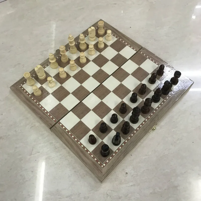 Новые Деревянные Складные шахматы 3 в 1 Backgammon|Шахматы| |