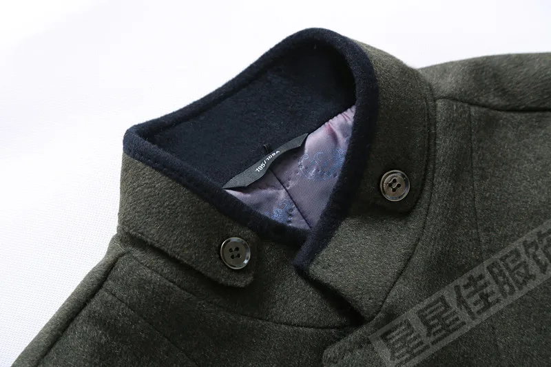 Пальто мужское шерстяное с длинным хлопковым воротником 10XL 9XL 8X 2018 | Мужская