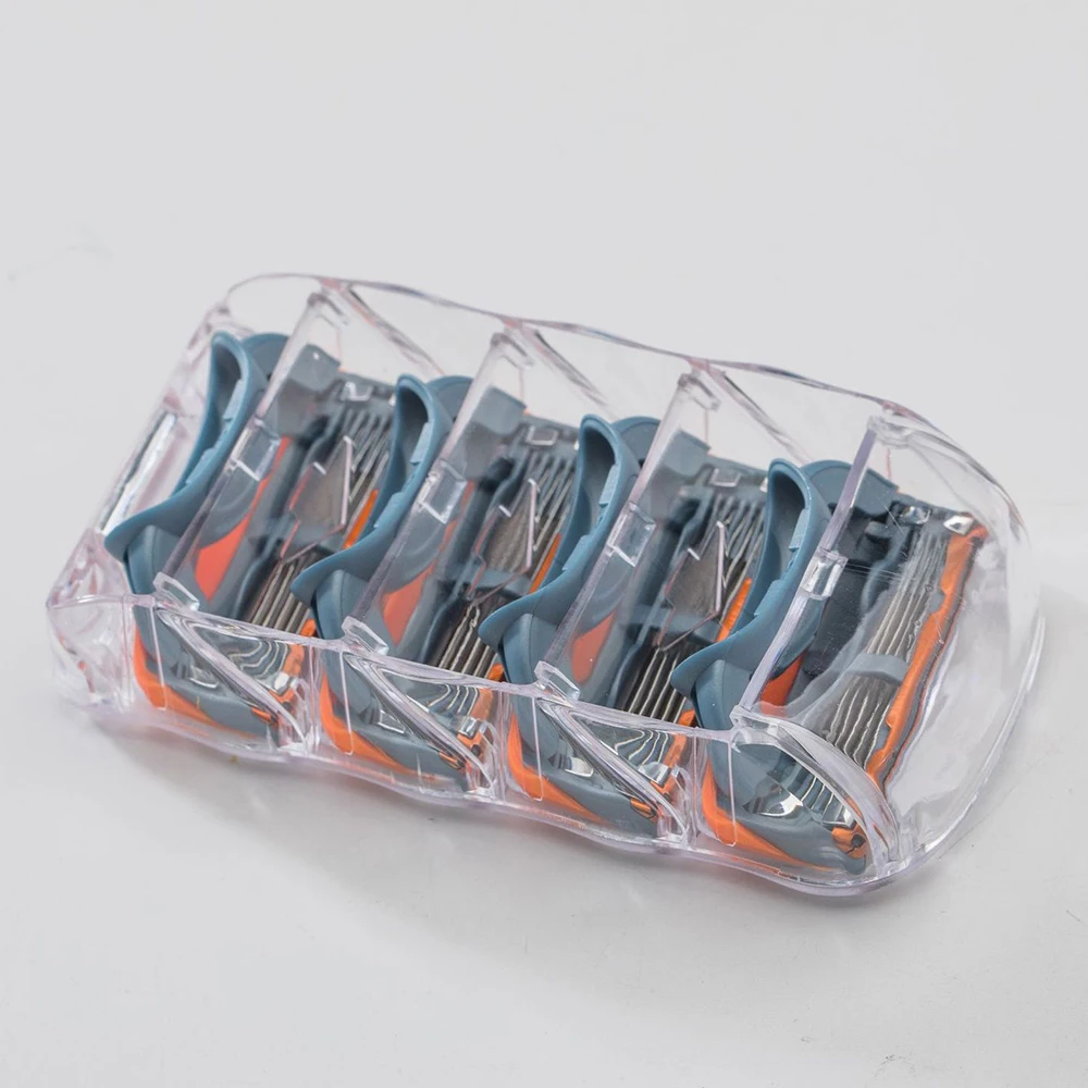 5 Layers Blades Shaving Safety Razor Shaver Heads For Men 4pcs Hair Removal Beard Trimmer Face Care Remover Free Shipping | Красота и