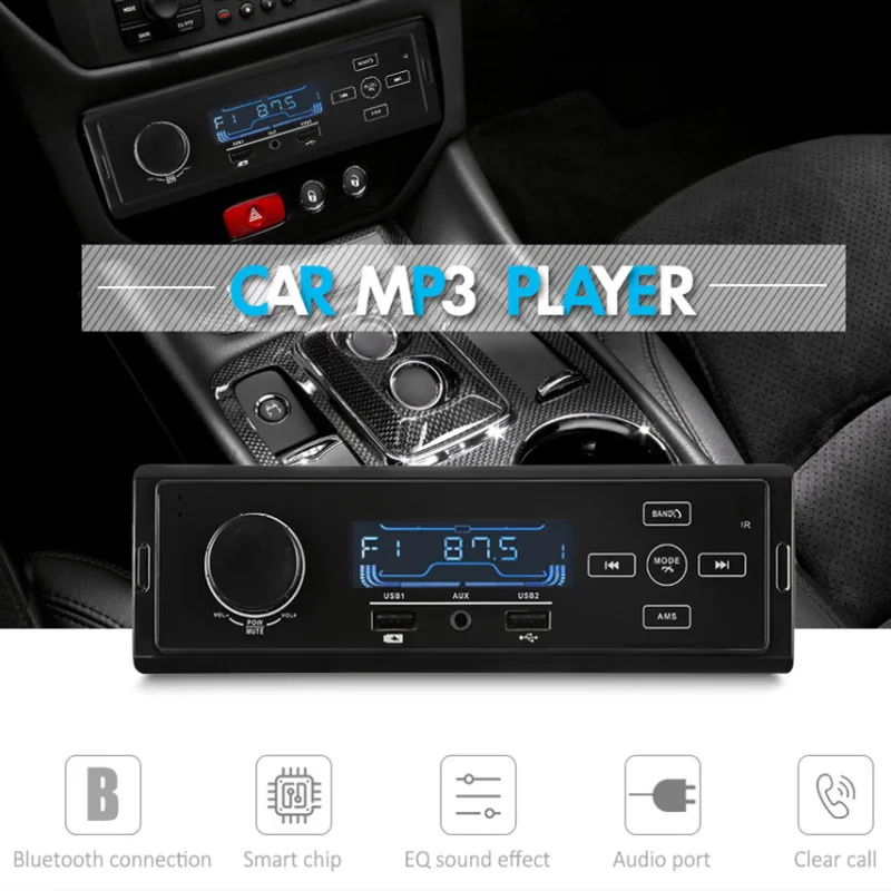Автомобильный mp3 плеер 1 Din Bluetooth с сенсорным управлением автомобильный Радио