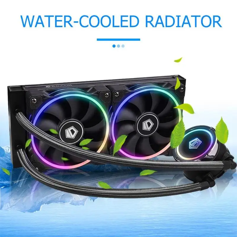 ID COOLING ZOOMFLOW 240 RGB все в одном cpu жидкостный кулер с 2x120 мм вентиляторами|Кулеры и