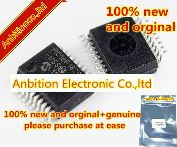 

10pcs 100% new and orginal PIC16F1829-I/SS SSOP20 in stock