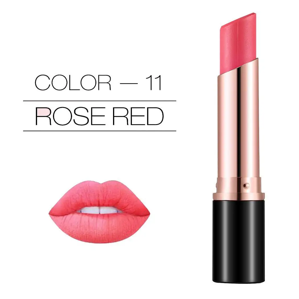 Women Cosmetic 12 Colors Long Lasting Matte All Skin Type Cream Silk Lipstick 21.6g 3.5 |