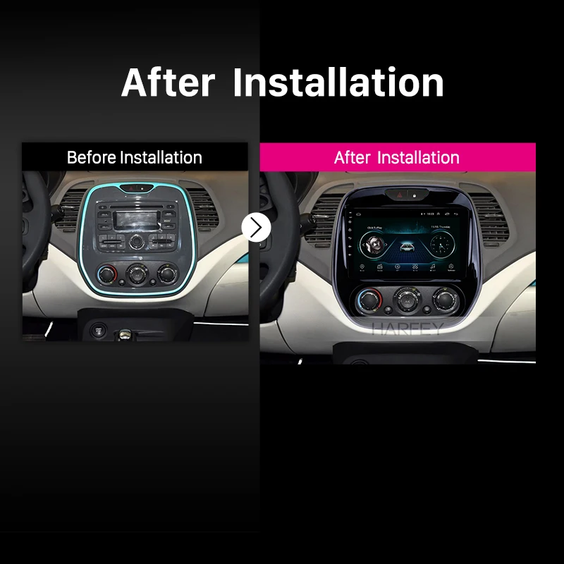 Автомагнитола Harfey 9 дюймов Android 8 1 для Renault Captur CLIO 2011-2016 Samsung QM3 Авто Радио A/C