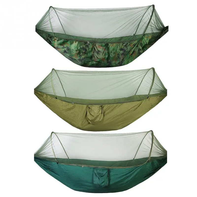 

Double / Single Portable Camping Travel Hammock Hanging Bed with Mosquito Net