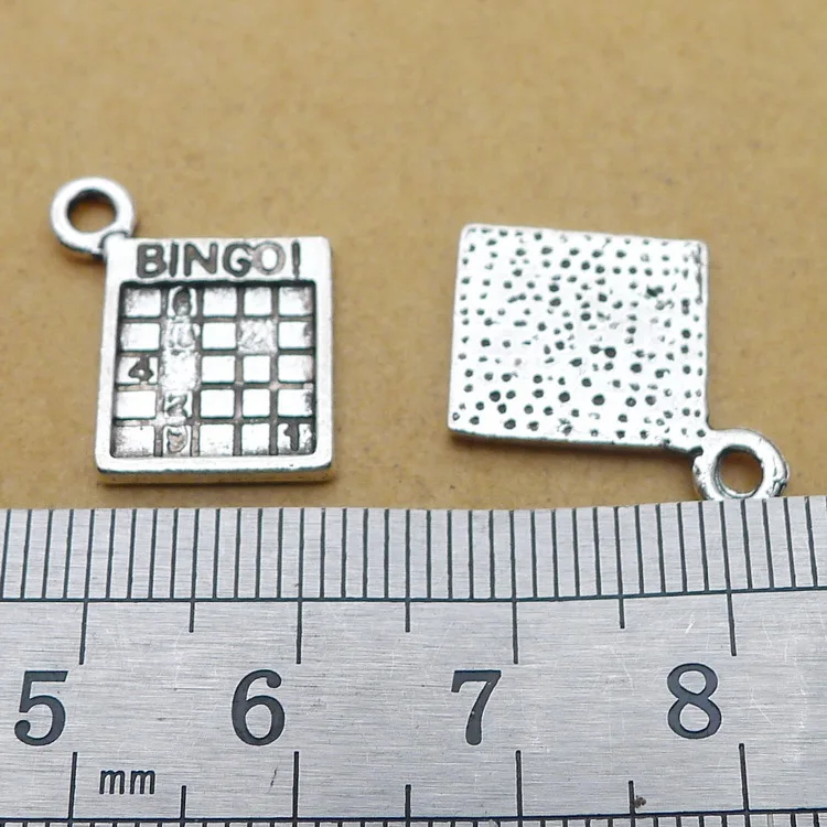 

120pcs Exquisite BINGOI Popular in Europe America charms pendants 15*17mm Antique silver Handmade accessories craft