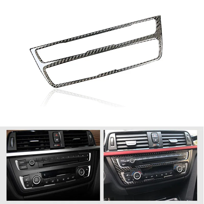 

Car Real Carbon Fiber Center Control Panel Cover Trim For BMW 3 Series F30 F34 318 320i 330i