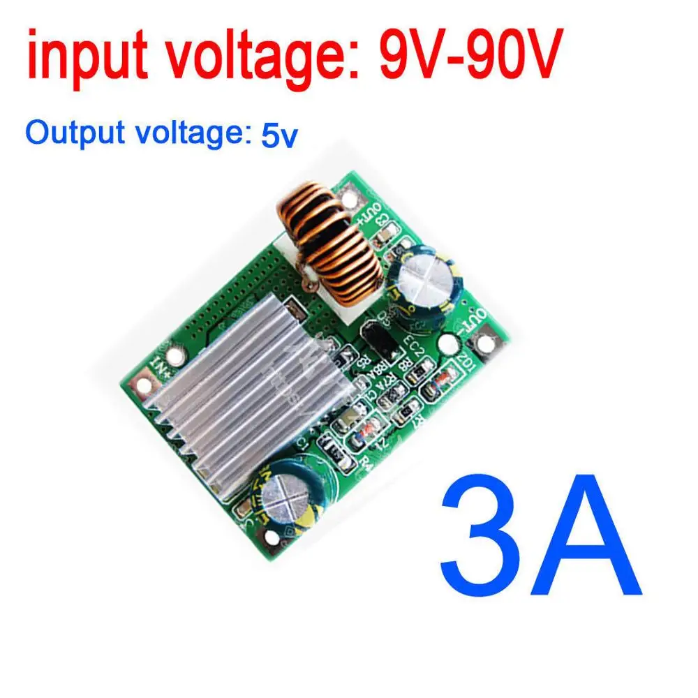 

DC-DC Converter 9V-90V 84V 72V 60V 48V 36V 24V to 12v 5V 3A CC CV Buck Step down Constant current voltage Power Supply Module