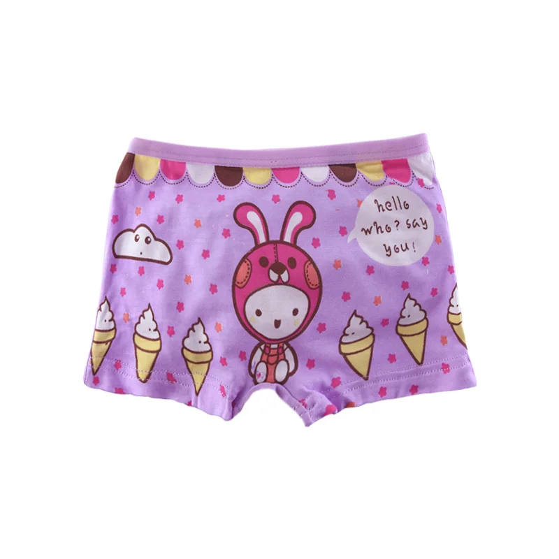 4 шт./лот для девочек хлопковые трусы с рисунком модные нижнее белье трусы-боксеры