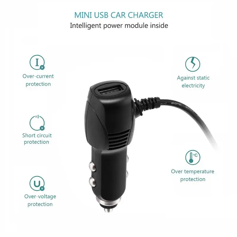 AOZBZ Mini Переходник USB для зарядки в машине с дополнительным портом