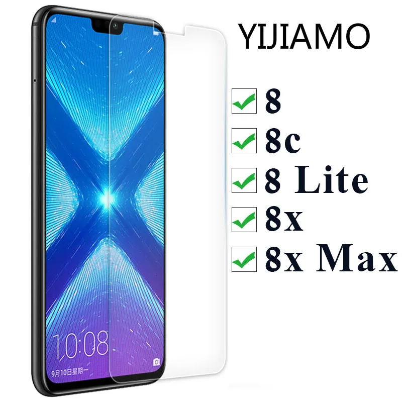 2 шт. Премиум 2.5D Защитная пленка для Honor 8c 8 Lite закаленное стекло Huawei 8x max экрана
