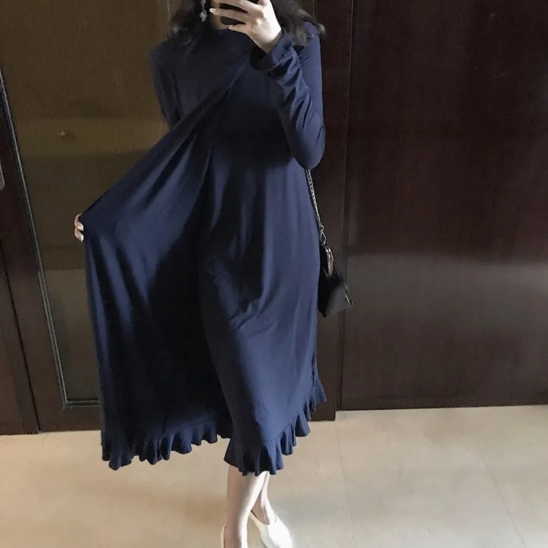 Женская Повседневная Асимметричная одежда VGH с круглым вырезом и рукавом