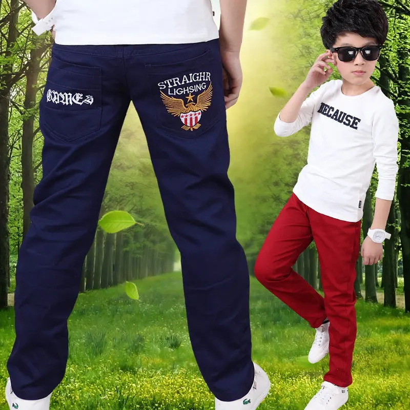 

Children's Wear Boy's Pants Spring and Autumn with New Cotton Slacks 3-10 12 16 Ages Boy Pants Kids Leggings Clothes 12 Years