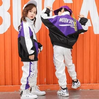 kids ballroom jacket shirt jogger pants dancing outfits girls boys competitions modern jazz hip hop dance wear clothing clothes