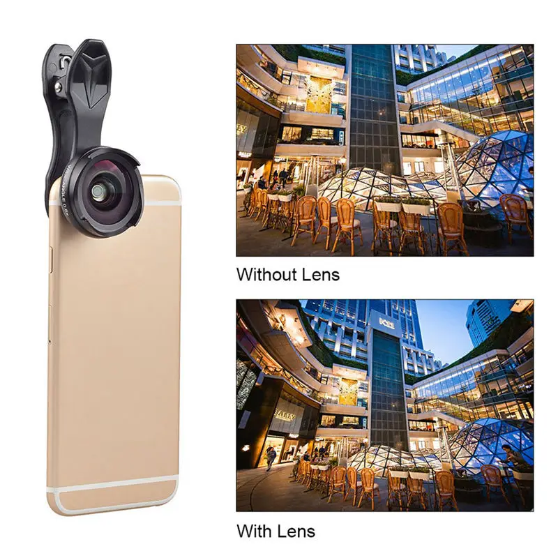 Комплект объективов Apexel Pro Optic для смартфона 4K Hd широкий угол обзора 0 6x +