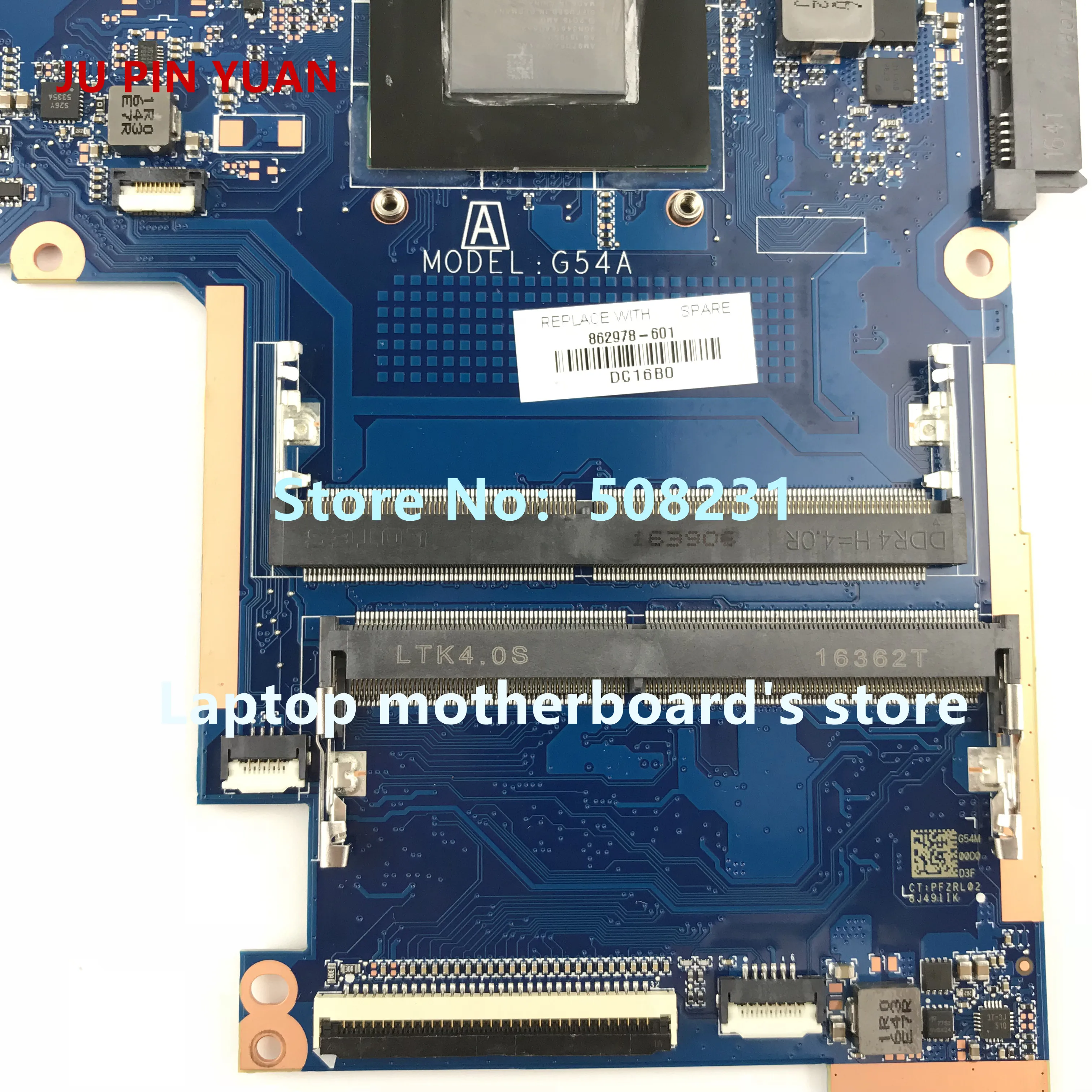 JU PIN YUAN 862978 501 601 G54A DAG54AMB6D0 для ноутбука HP Pavilion 15 AW|Материнские платы ноутбуков| |
