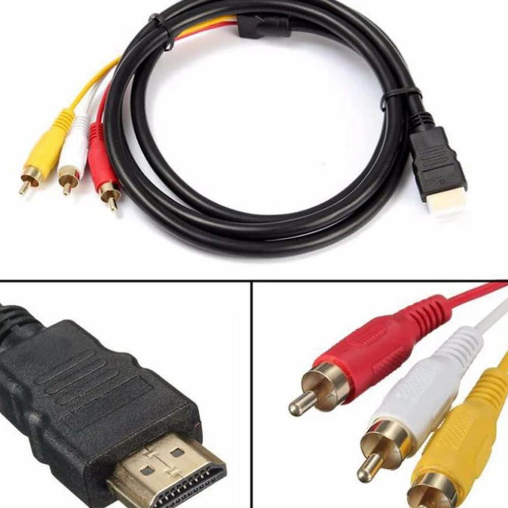 Новый HDMI к 3RCA 3 RCA Видео Компонент соединительный кабель линия| |