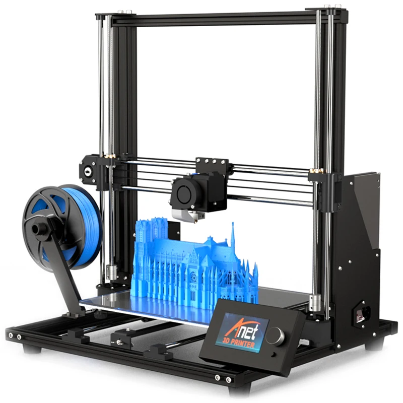 Anet A8 Plus 3d принтер с алюминиевой рамкой обновленный 300*300*350 мм DIY 3D печать