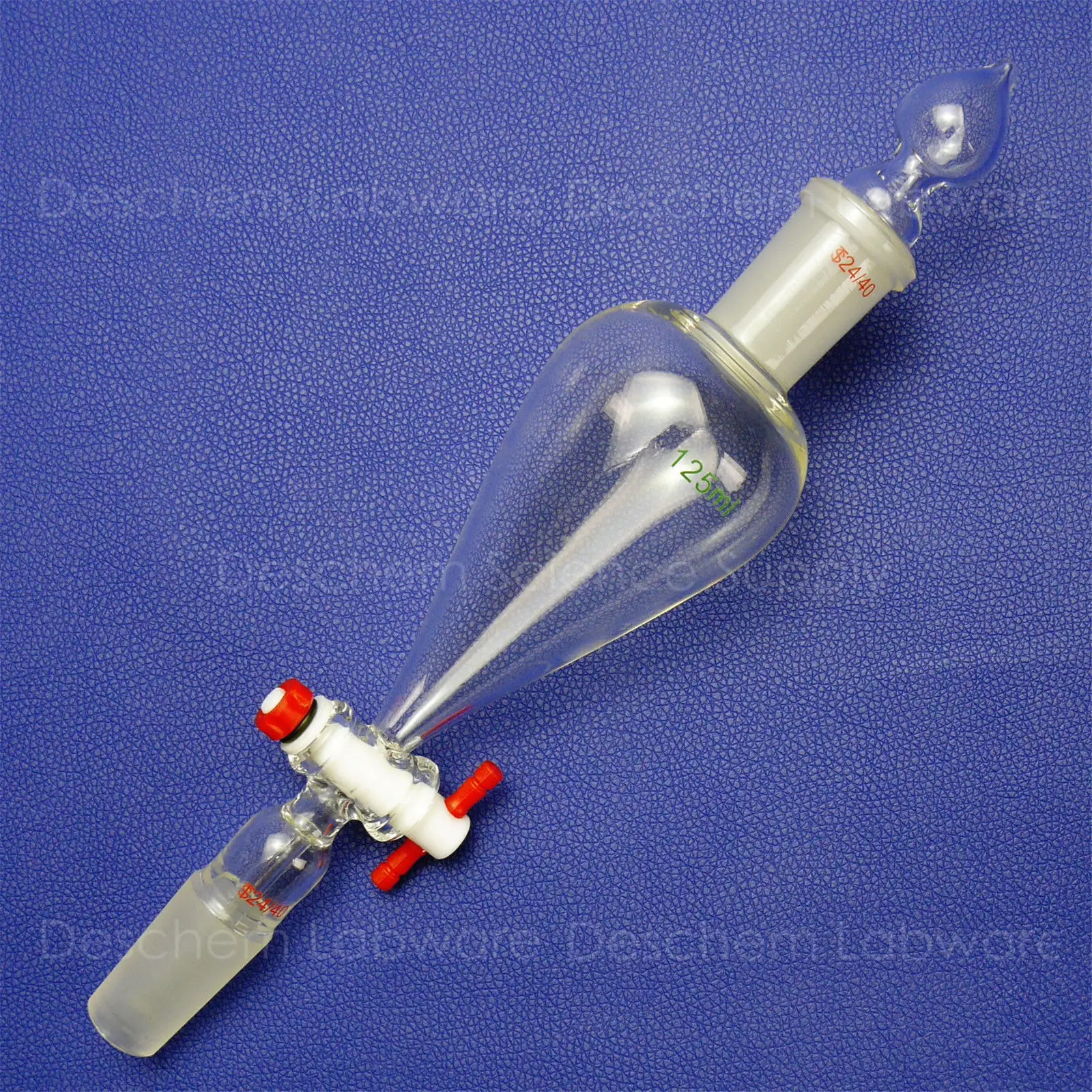 125ml 24/40 Lab Pyriform Separatory Funnel PTFE Stopcock Ground Joints | Канцтовары для офиса и дома