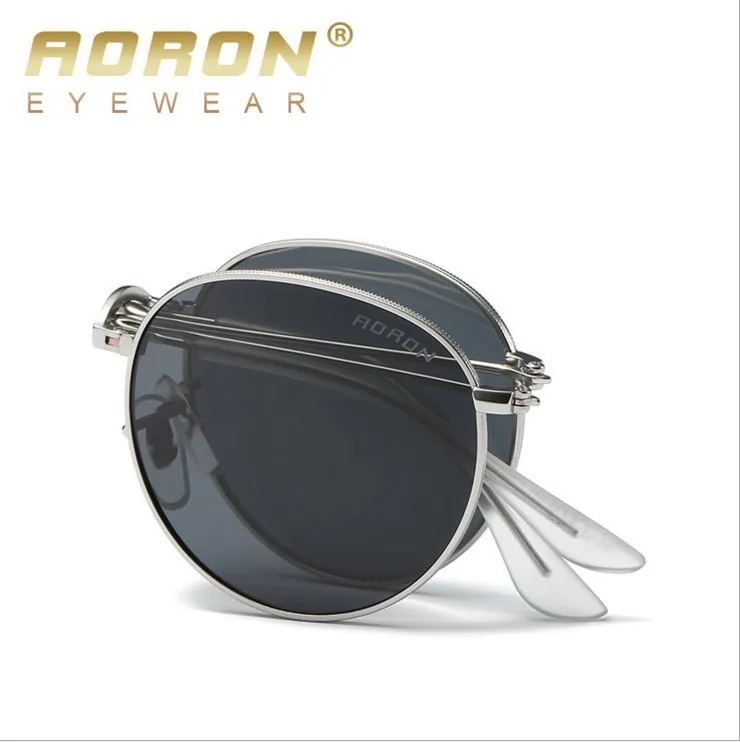 Солнечные очки Aoron в ретро стиле Uv400 для мужчин и женщин поляризационные круглые
