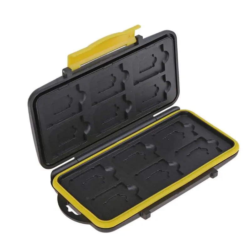 

Multi-grid 12 Slot Waterproof Storage Saving Deposit Card Box Holder Shock-proof Memory Cards Case Pin Storage Box Case Holder