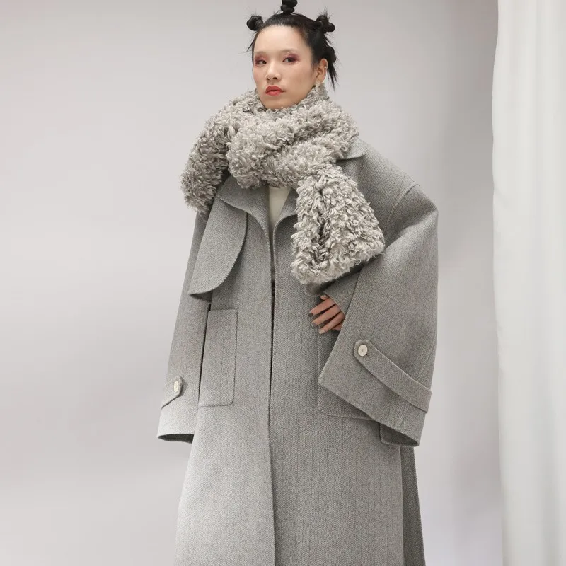 TWOTWINSTYLE Корейский жилет из искусственной мерлушки шарфы для женщин плюс толстый