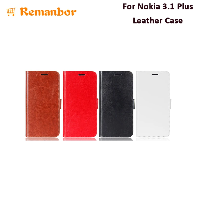 Remanbor для Nokia 3 1 Plus кожаный чехол 6 0 ''нескользящий флип кошелек с карманом карт