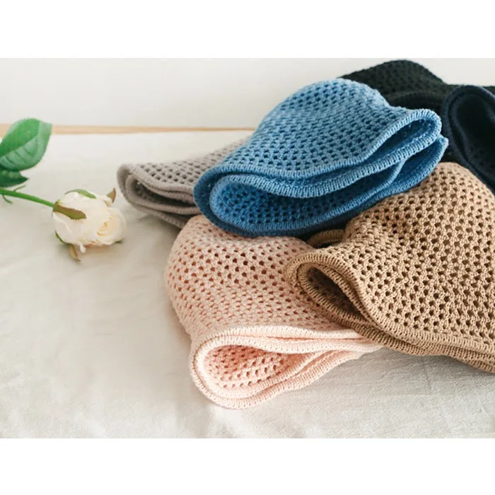 Шляпа рыбака с отверстиями простая вязаная шапка для раковины складная шляпа от