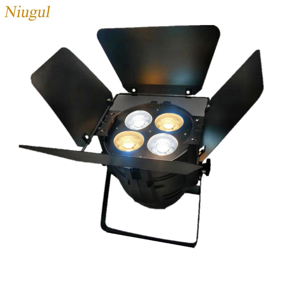 200 Вт LED COB Par свет с дверями сарая/4x50 прожектор/теплый белый + холодный сценический