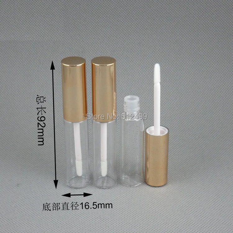 10/30/50/100pcs 8ml Empty Makeup DIY Lip gloss bottle with bright gold and silver lid clear plastic tube | Красота и здоровье