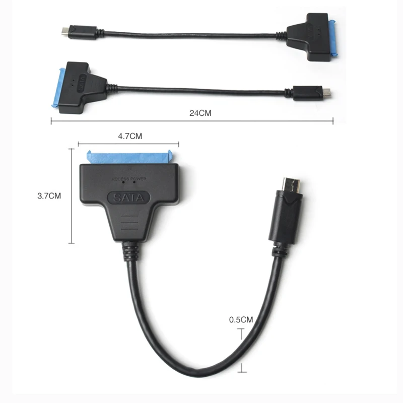 USB 3 1 Type C (USB C/Thunderbolt совместимый) к SATA III 2.5in адаптеру жесткого диска| |