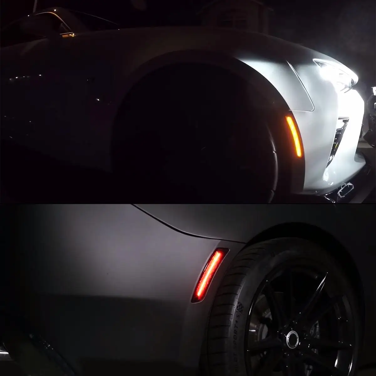 Для Chevy Camaro 2016 2017 2018 светодиодный фонарь с дымчатыми линзами передняя Янтарная