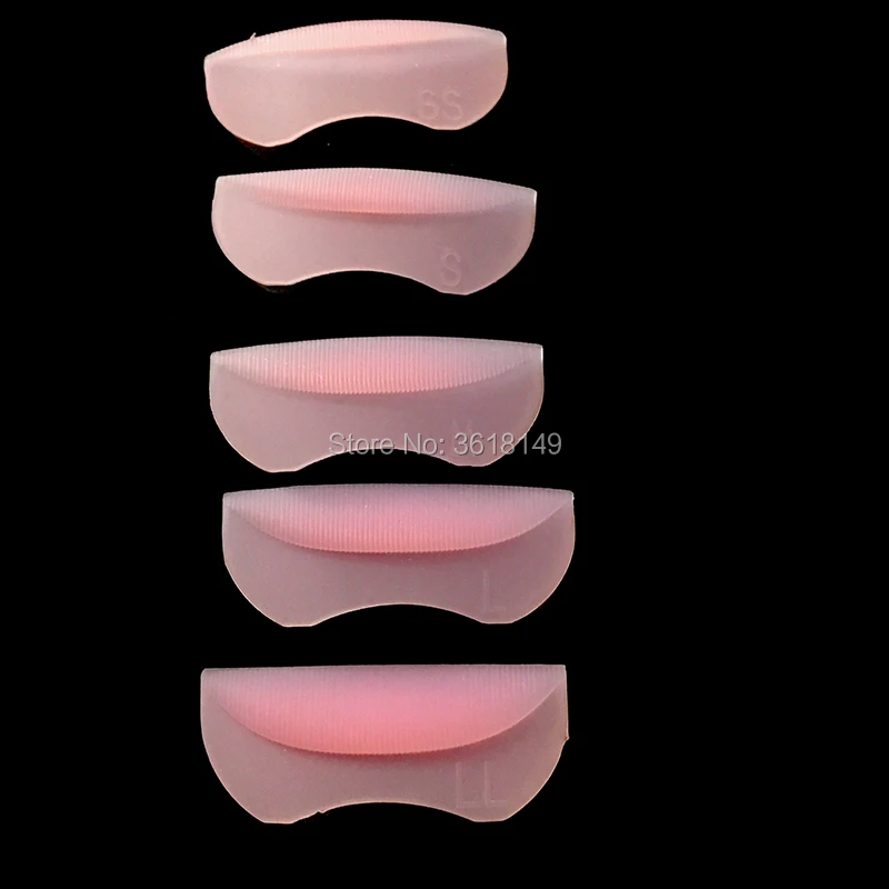 

1Bag 10pcs Pink Silicone Gasket Eyelash Perming Curler Shield Pads for Eyelashes Extension Eyelash Curling SS S M L LL 5 Sizes