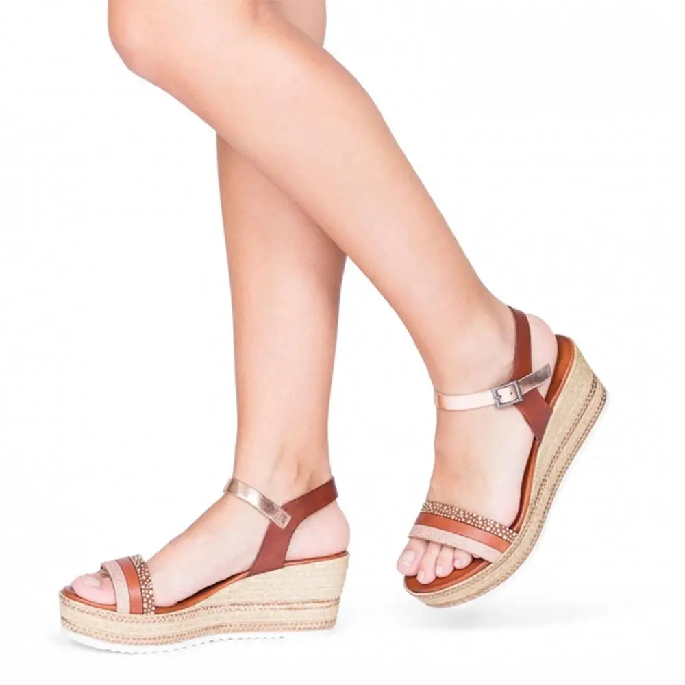 PORRONET WOMAN SKIN ESPARTOS DE CUNA SANDAL 2439 кожа|Боссоножки и сандалии| |
