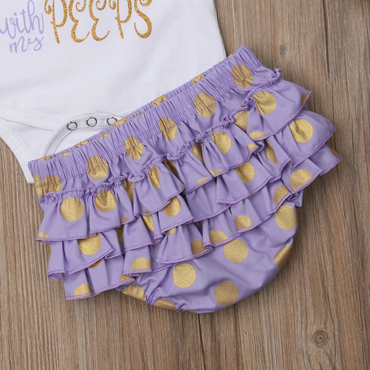 2019 Fashion Flower Infant Baby Girl Clothes Print Tops Purple Romper Tutu Pants Headband Cute Outfit Set | Мать и ребенок
