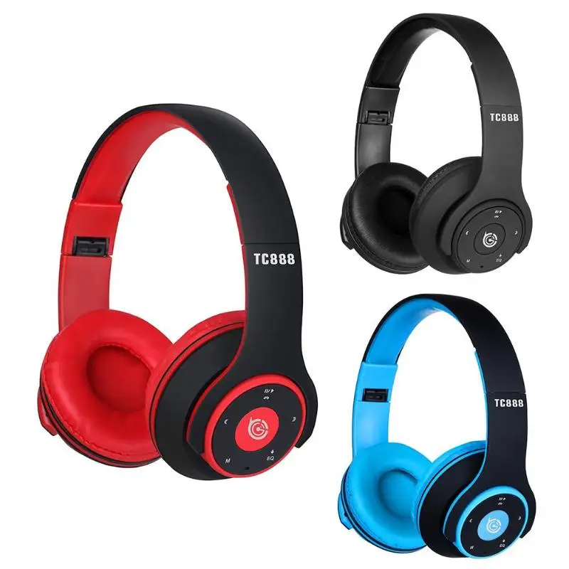 TC 888 Беспроводная bluetooth гарнитура складные наушники с поддержкой микрофона TF