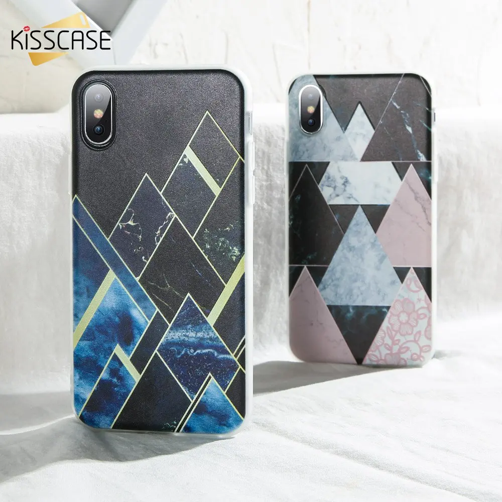 Чехол с геометрическим рисунком KISSCASE для Huawei P10 P20 Mate 20 10 Lite Pro P Smart Мягкий