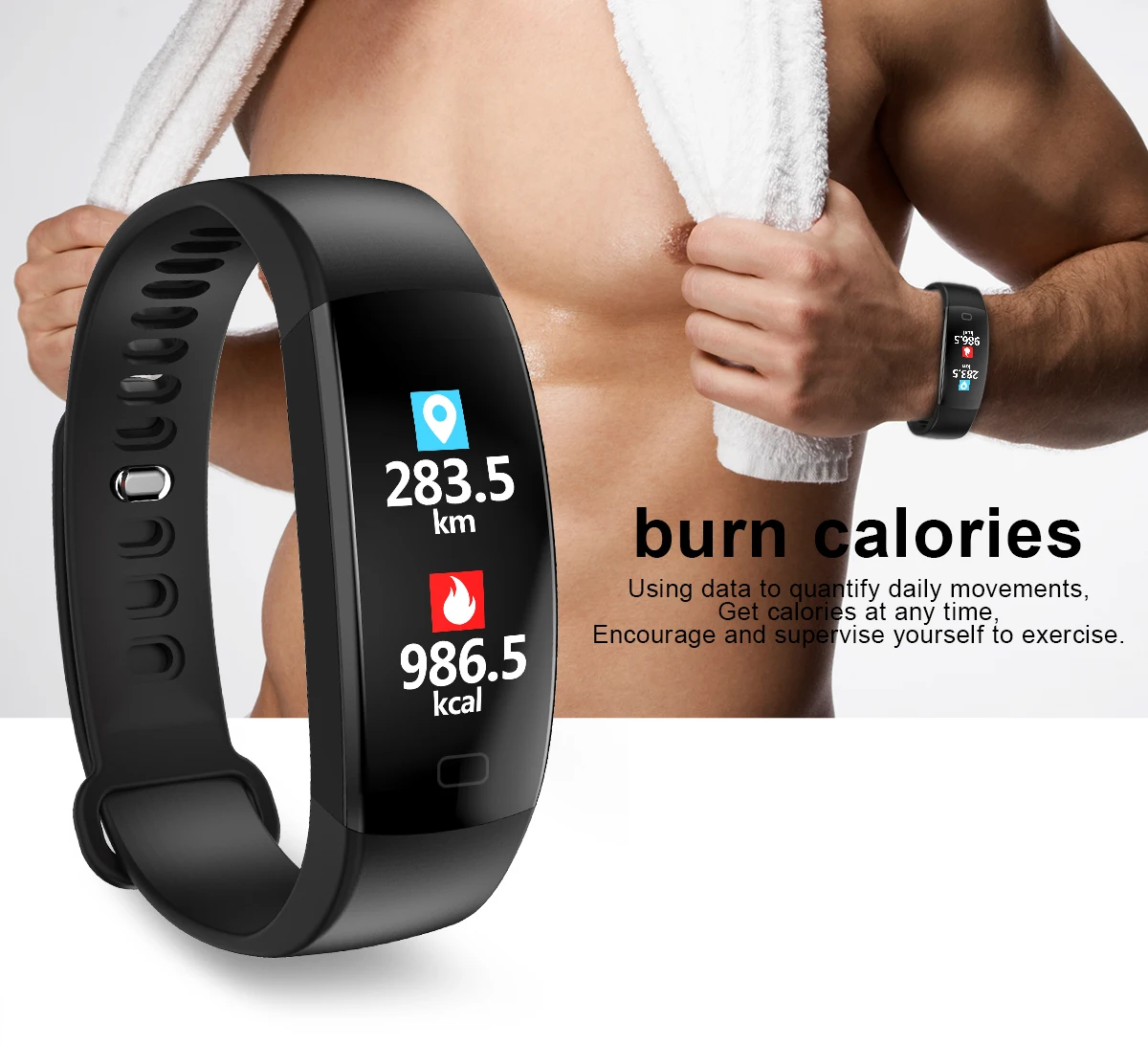 Смарт браслет для мужчин и женщин F64 Smartband Gps водонепроницаемый монитор сна фитнес