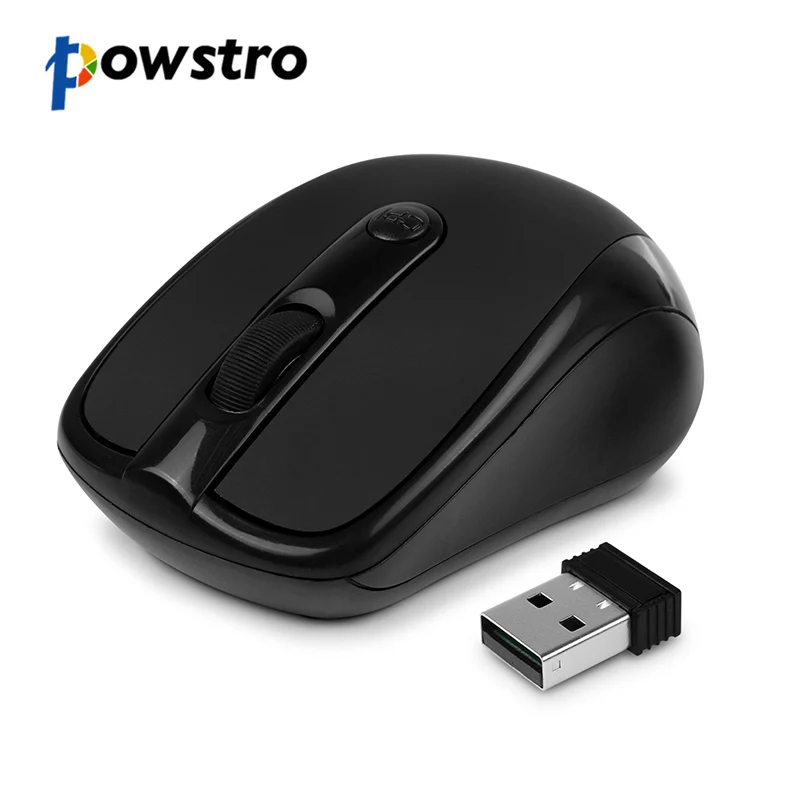 POWSTRO мини небольшой USB Беспроводной оптическая мышь 1000 Точек на дюйм мышей с