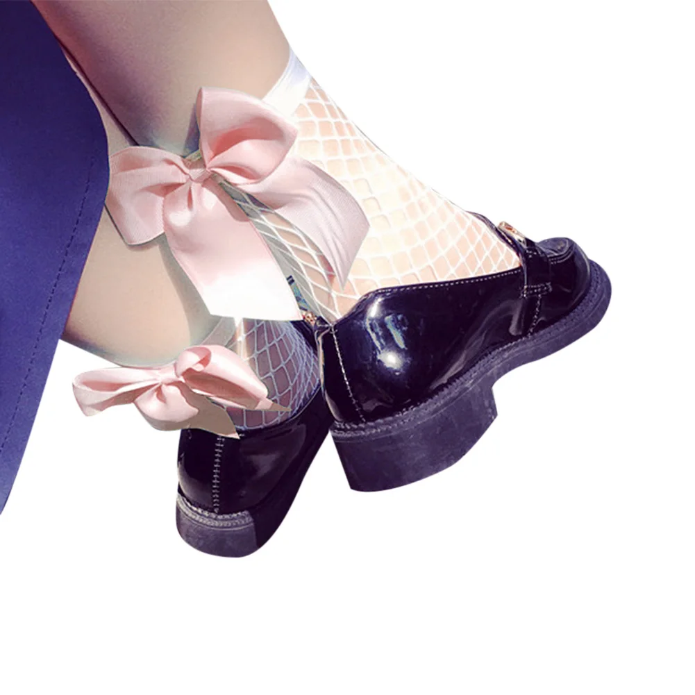 2019 Hot Sale Women Girls Mesh Bow Socks Fishnet Ankle High Lace Fish Net Short Summer Sexy For | Женская одежда